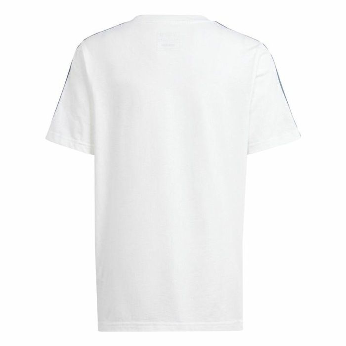 Camiseta de Manga Corta Infantil Adidas Essentials Blanco 4