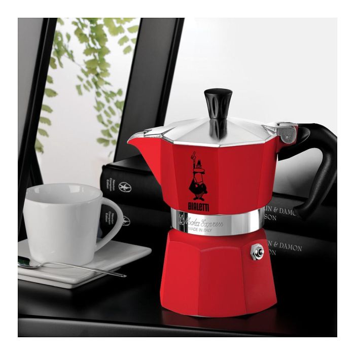 Cafetera Italiana Bialetti 0004942/NP 3 Tazas Rojo Aluminio