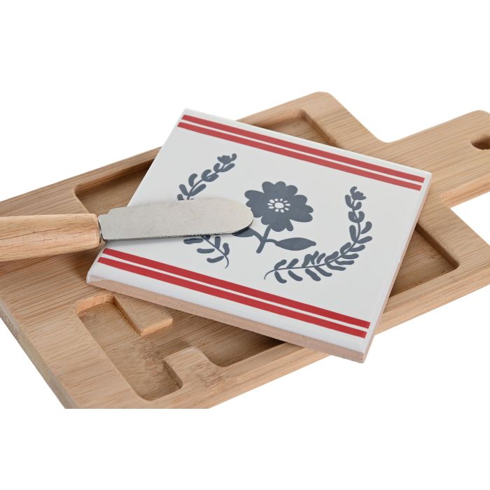 DKD Home Decor Tabla Aperitivo Mediterráneo Set 3 Piezas Bambú y Gres Azul Rojo Natural Apta Lavavajillas 11.8x21.5 cm 1 DKD Home Decor Tabla Aperitivo Mediterráneo Set 3 Piezas Bambú y Gres Azul Rojo Natural Apta Lavavajillas 11.8x21.5 cm 1