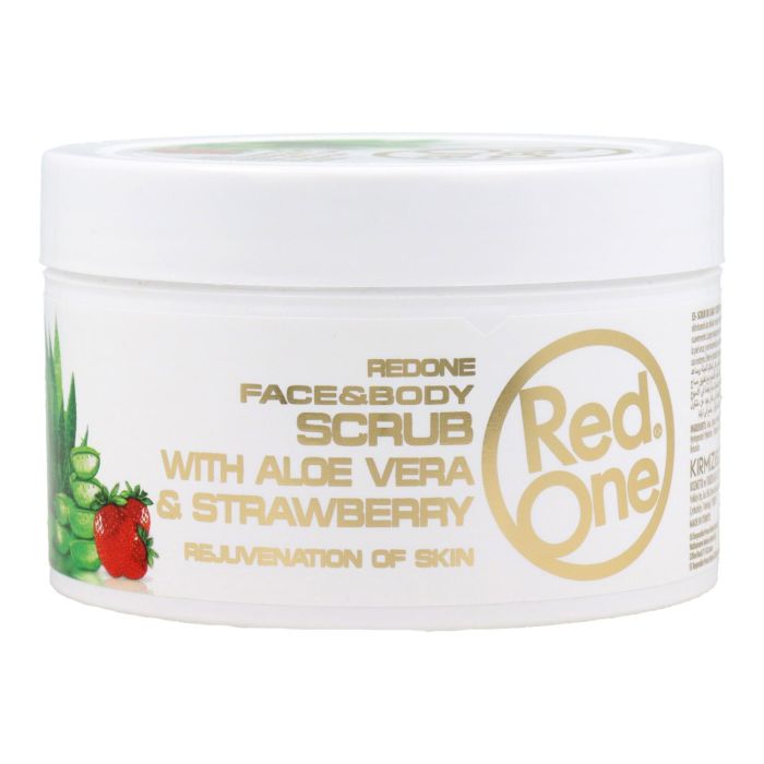 Red One Exfoliante Diario Aloe Vera y Fresa para Rostro y Cuerpo 400 ml