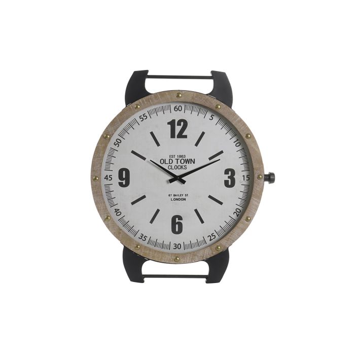 Reloj Pared Vintage DKD Home Decor Blanco Natural 5 x 60 x 52 cm