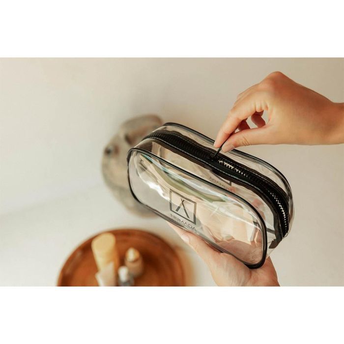Numada Neceser de viaje transparente de PVC 23 x 11,5 x 6,5 cm 4 Numada Neceser de viaje transparente de PVC 23 x 11,5 x 6,5 cm 4