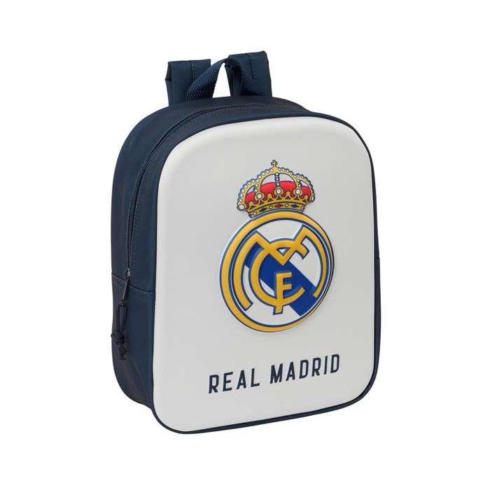 Mochila guarderia 3D bolsillo red real madrid 22x27x10 cm Mochila guarderia 3D bolsillo red real madrid 22x27x10 cm