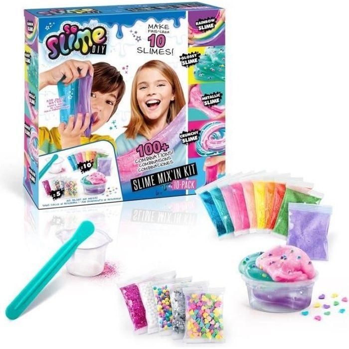 Canal Toys Slime Kit Mix'in - Pack de 10 Slimes para Crear, Mezclar y Hacer Creaciones Únicas e Increíbles Canal Toys Slime Kit Mix'in - Pack de 10 Slimes para Crear, Mezclar y Hacer Creaciones Únicas e Increíbles