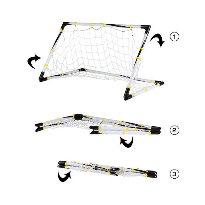 Color Baby Portería de Fútbol Plegable 90x59x59 cm con Balón e Hinchador de Plástico y Poliéster para Niños +3 Años 2 Color Baby Portería de Fútbol Plegable 90x59x59 cm con Balón e Hinchador de Plástico y Poliéster para Niños +3 Años 2