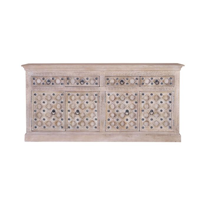 Giner y Colomer Aparador Madera de Mango Natural 190 cm 4 Puertas 4 Cajones 1