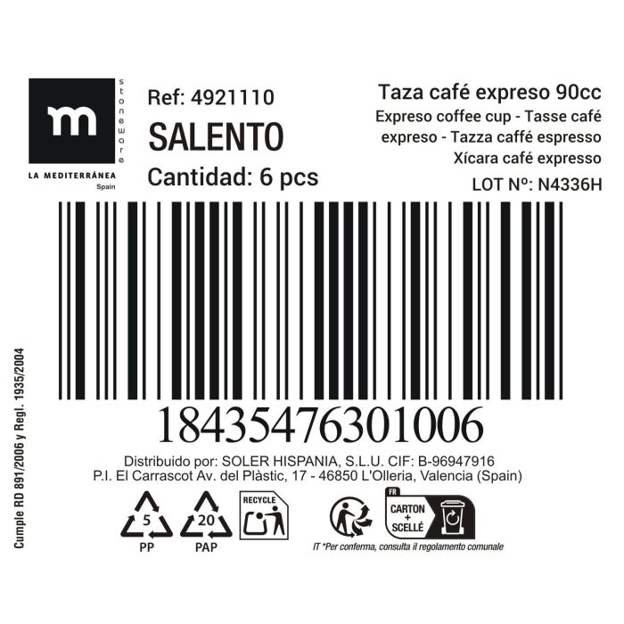 Taza de Café Expreso Salento 90 cc - Inde (36 Unidades) 4