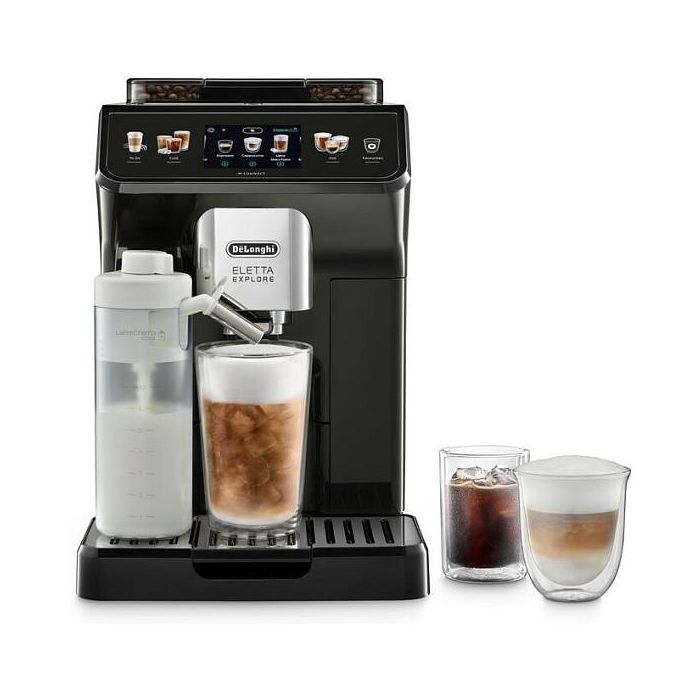 DeLonghi Eletta Explore ECAM450.65.G Máquina Espresso Automática 1.8L Granos y Molido Molinillo Integrado Gris Oscuro DeLonghi Eletta Explore ECAM450.65.G Máquina Espresso Automática 1.8L Granos y Molido Molinillo Integrado Gris Oscuro