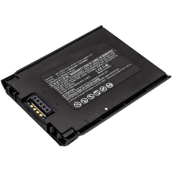 CoreParts Battery for Zebra Barcode Scanner 15.54Wh Li-ion 3.7V 4200mAh Black for TC51, TC510, TC510K, TC510K-1PAZU2P-A6, TC51HC, TC52, TC56, TC57 CoreParts Battery for Zebra Barcode Scanner 15.54Wh Li-ion 3.7V 4200mAh Black for TC51, TC510, TC510K, TC510K-1PAZU2P-A6, TC51HC, TC52, TC56, TC57