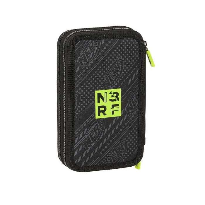 Plumier Doble Nerf Get ready Negro 12.5 x 19.5 x 4 cm (28 piezas)