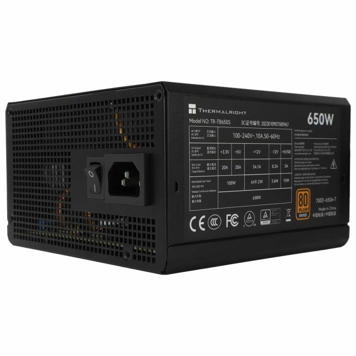 Thermalright TB650S Fuente de alimentación para PC 650W 80+ Bronce No Modular ATX 3.0 Negro 0 Thermalright TB650S Fuente de alimentación para PC 650W 80+ Bronce No Modular ATX 3.0 Negro 0