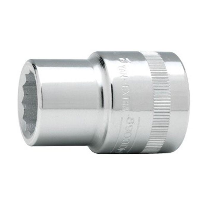 Duver M-46 Llave Vaso Cuadradillo 3/4'' Boca Bihexagonal Serie Corta Métrica
