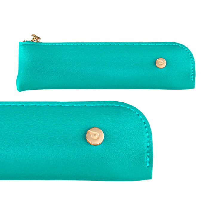 Belius Bolígrafo y Estuche Soiree Art Deco Turquesa y Dorado Tinta Azul Caja de Diseño 6