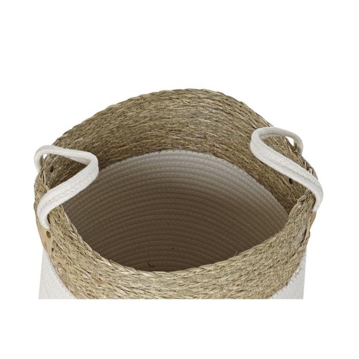 Juego de Cestas DKD Home Decor Blanco Algodón Fibra natural (41 x 41 x 52,5 cm) (7 Piezas) 2