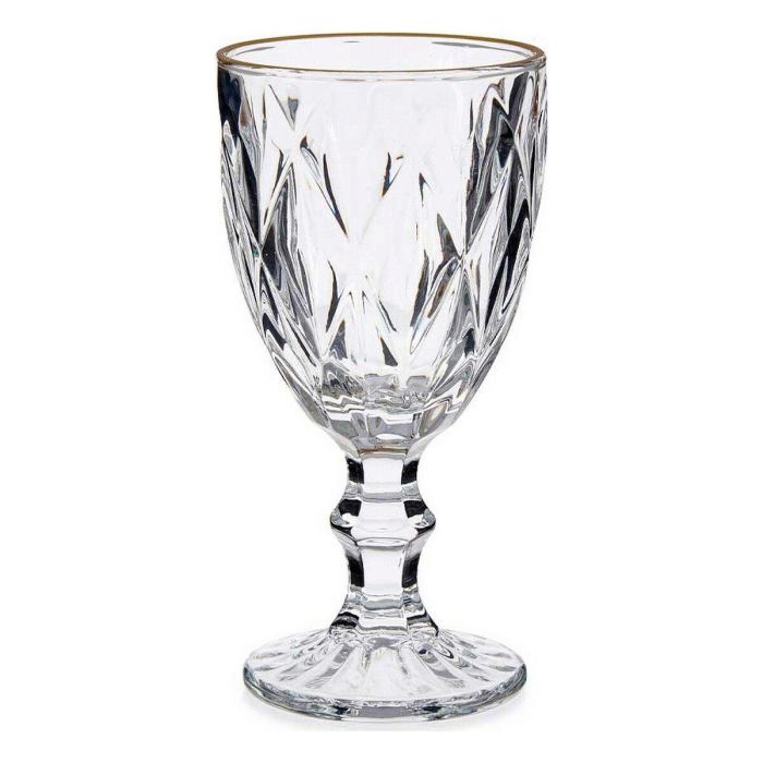 Copa de vino Vivalto Transparente Dorado Vidrio 330 ml (6 Unidades) 1 Copa de vino Vivalto Transparente Dorado Vidrio 330 ml (6 Unidades) 1