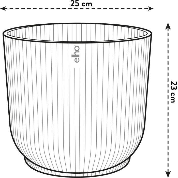 Vibras de maceta de flores redondas - Plastic - Ø25 - Blanco 1 Vibras de maceta de flores redondas - Plastic - Ø25 - Blanco 1