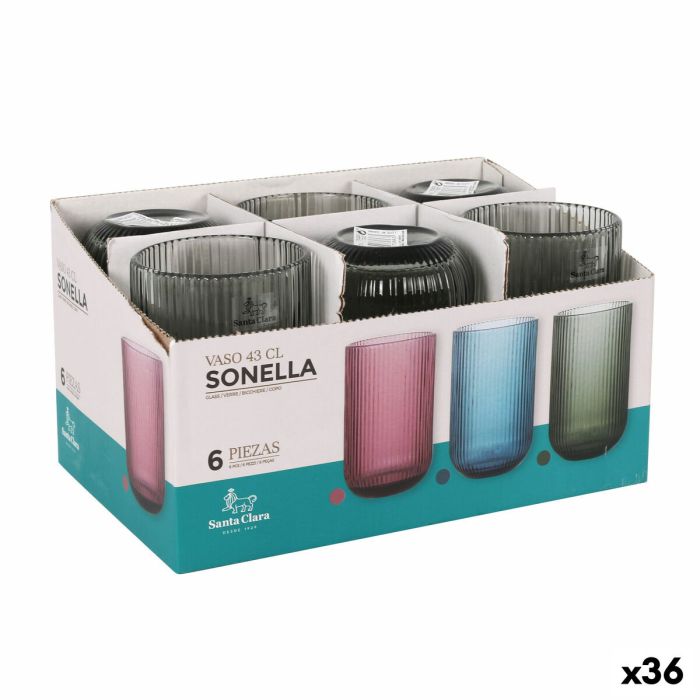 Vaso de agua Santa Clara Sonella Verde 430 ml (36 Unidades)