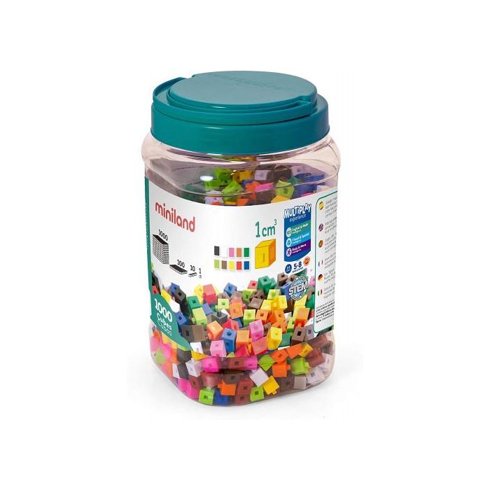 Miniland Juego Didáctico: 1000 Cubos Surtidos de 1 cm para Conceptos Matemáticos 0 Miniland Juego Didáctico: 1000 Cubos Surtidos de 1 cm para Conceptos Matemáticos 0