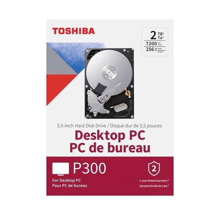 TOSHIBA - P300 - Unidad SSD interna de alto rendimiento - 2 TB - 7200 rpm - 256 MB - SMR. Caja al por menor TOSHIBA - P300 - Unidad SSD interna de alto rendimiento - 2 TB - 7200 rpm - 256 MB - SMR. Caja al por menor