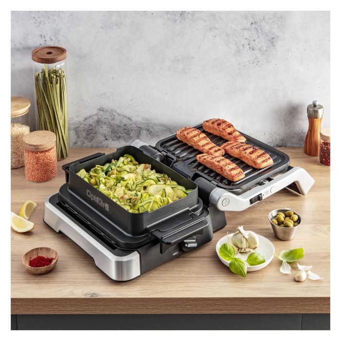 Tefal OptiGrill 4in1 GC774D10 Silver Parrilla Eléctrica Multifunción 9 Programas 2100W Acero Inoxidable 3