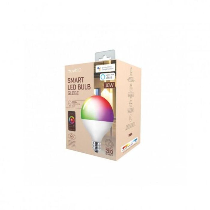 Muvit Bombilla Inteligente Globo E27 10W RGB y Blanca, WiFi, Compatible con Alexa y Google Home 5