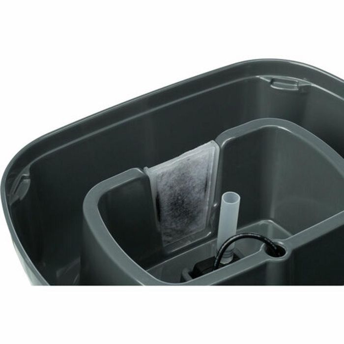 Fuente para Mascotas Trixie Polygon Blanco Gris Silicona Melamina 2,5 L 28 x 11 x 22 cm 19