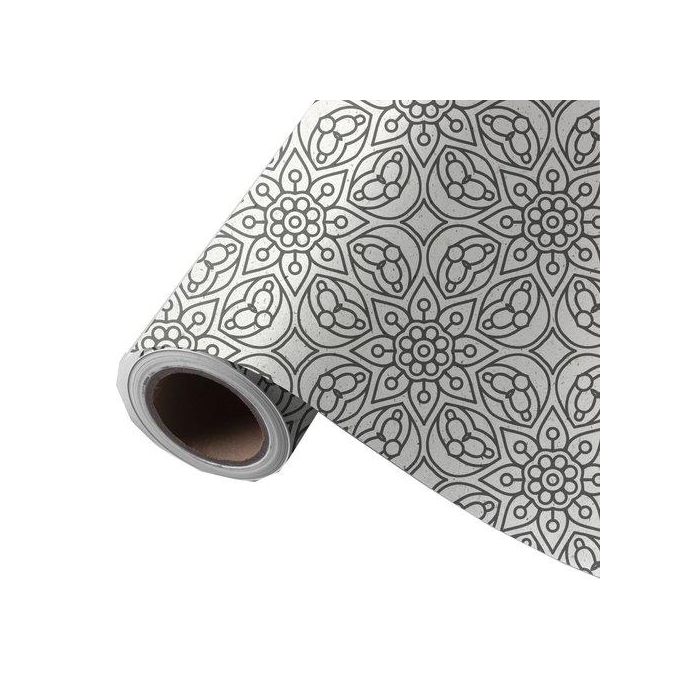 Papel De Regalo Bobina Wonder Wrapper Caña De Azucar 62 Cm X 85 M (4 Kg Aprox.) Todo Año Mandala Marron Y Blanco
