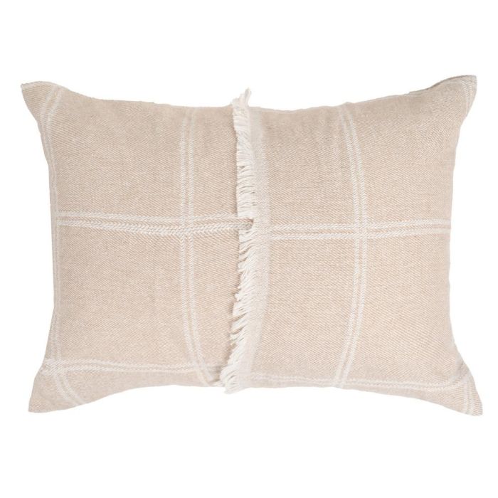 Cojín Cuadros Camel Algodón-Poliéster 70 X 50 cm