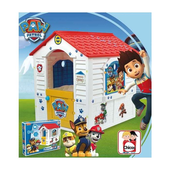 Chicos Casa de juegos infantil Paw Patrol de Plástico 84x103x104 cm - Con hueco para mascotas - Edad 2-5 años 1