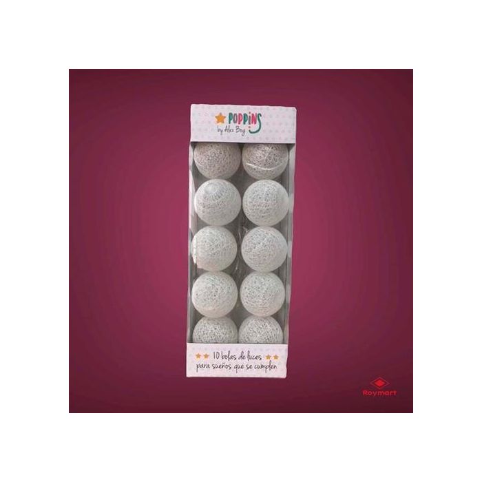Roymart Set 10 guirnaldas Poppins Blancas