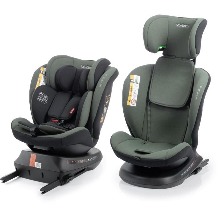 Silla de coche - BABYAUTO - Sigma IFix Vivitta - Grupo 0/1/2/3 - 40/150 cm - Isofix + Top Tether - Giratoria 360° - Reclinable - Verde 0 Silla de coche - BABYAUTO - Sigma IFix Vivitta - Grupo 0/1/2/3 - 40/150 cm - Isofix + Top Tether - Giratoria 360° - Reclinable - Verde 0