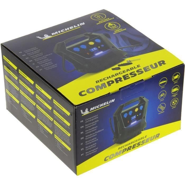 MICHELIN - Compresor inalámbrico recargable - 6,9 Bar - 100 PSI 5 MICHELIN - Compresor inalámbrico recargable - 6,9 Bar - 100 PSI 5