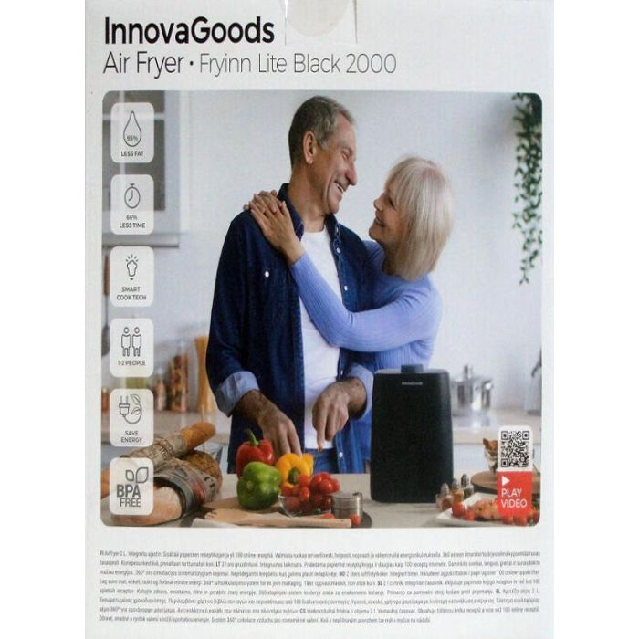 Freidora de Aire Innovagoods Fryinn Lite 2000, Negra - Inde 16 Freidora de Aire Innovagoods Fryinn Lite 2000, Negra - Inde 16