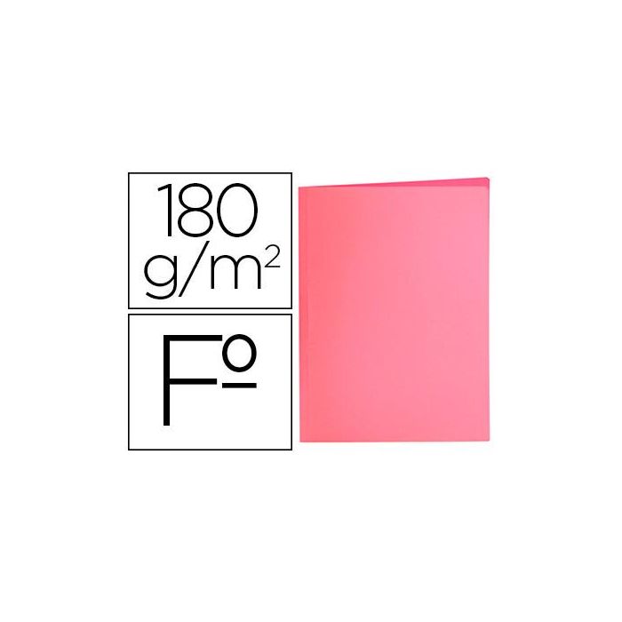 Subcarpeta Liderpapel Folio Rosa Pastel 180 gr-M2 50 unidades