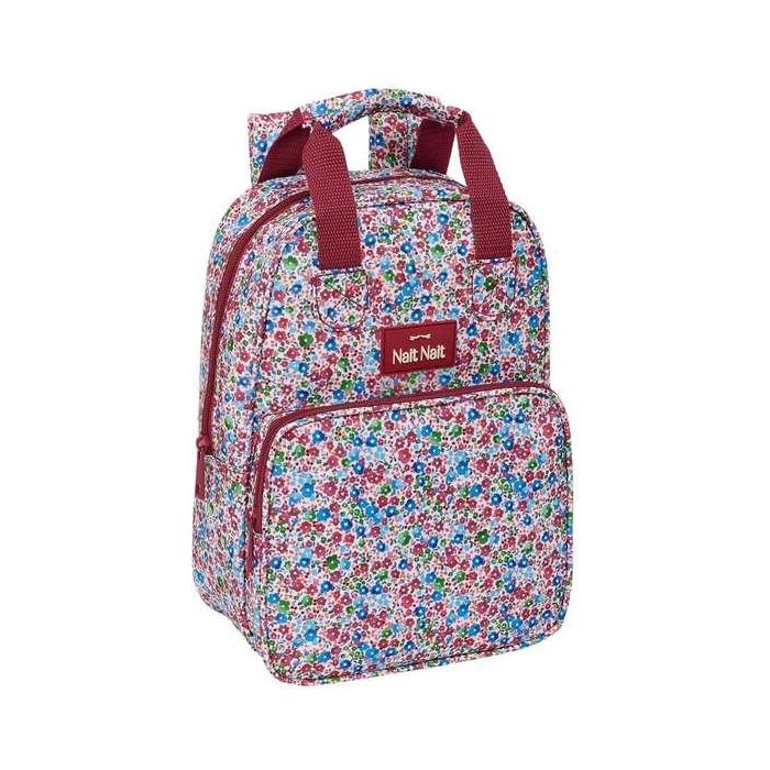 Mochila Escolar Nait Nait Flores coimbra burdeos Burdeos 20 x 28 x 8 cm 3 Mochila Escolar Nait Nait Flores coimbra burdeos Burdeos 20 x 28 x 8 cm 3