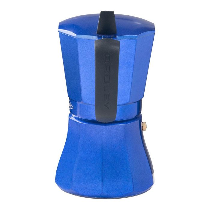 Cafetera de aluminio de 9 tazas mod: "petra" color azul oroley 1