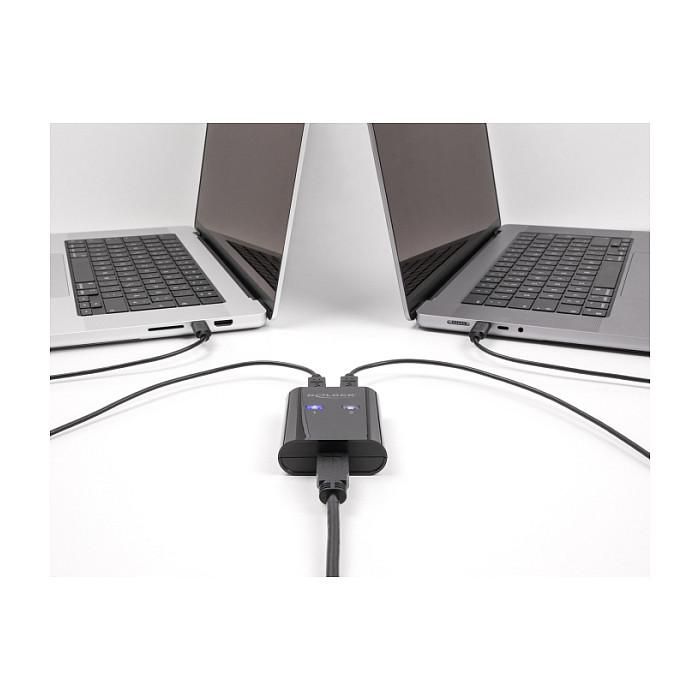 DeLOCK 11503 Interruptor Switch USB 2.0 para conectar 2 Computadoras a 1 Dispositivo, 0.48 Gbit/s, Negro 2 DeLOCK 11503 Interruptor Switch USB 2.0 para conectar 2 Computadoras a 1 Dispositivo, 0.48 Gbit/s, Negro 2