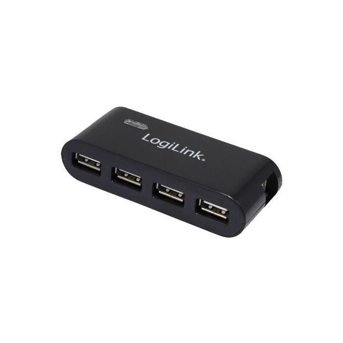 LogiLink UA0085 Hub USB 2.0 de 4 Puertos con Fuente de Alimentación, 480 Mbit/s