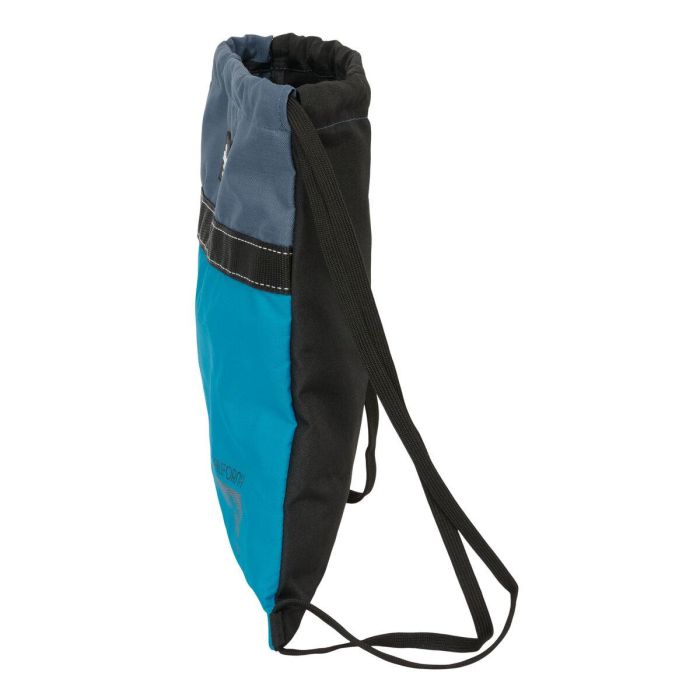 Bolsa Mochila con Cuerdas BlackFit8 California Azul Negro 35 x 40 x 1 cm 2