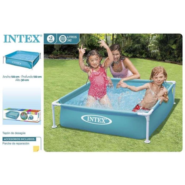 Piscina cuadrada desmontable mini frame (capacidad 342 litros) (+ 2 años) 122x122x30 cm 3 Piscina cuadrada desmontable mini frame (capacidad 342 litros) (+ 2 años) 122x122x30 cm 3