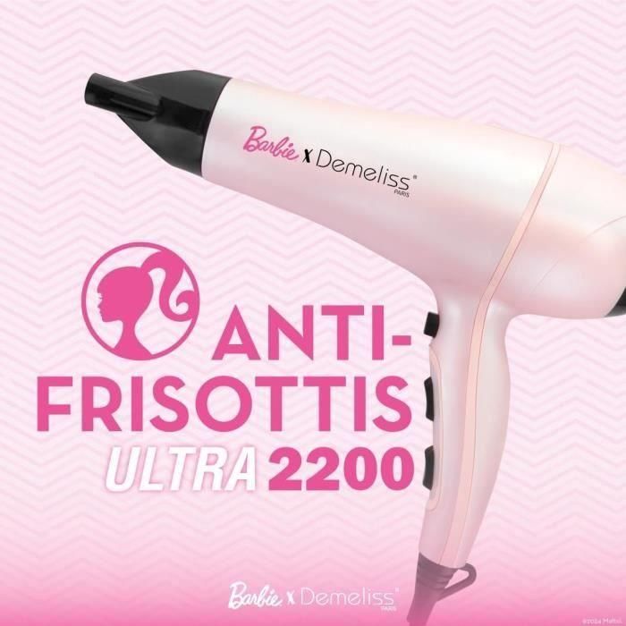 DEMELISS Ultra Barbie Edición Secador de Pelo 2200 W 2