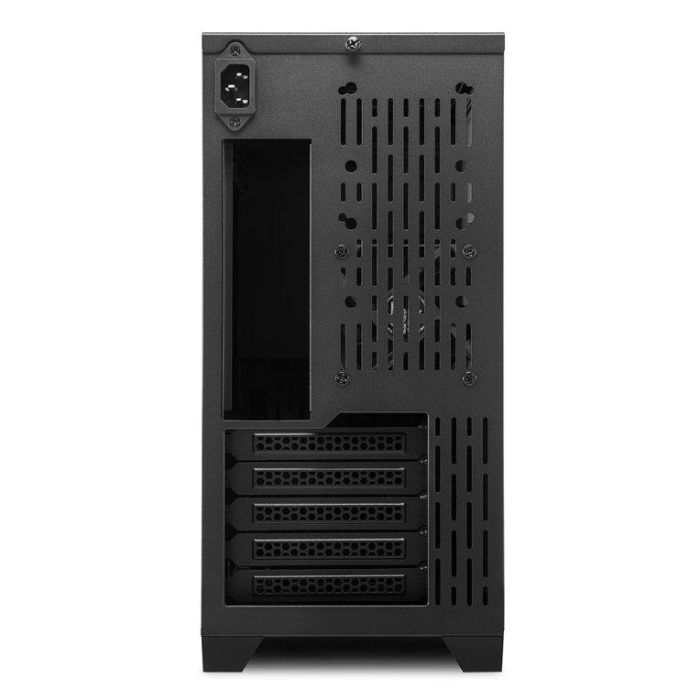 Sharkoon MS-Z1000 Caja Micro-ATX Negra con Panel Frontal de Acero y Cristal Templado 4