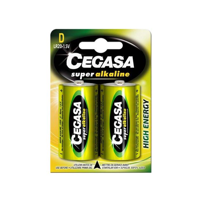 Cegasa Pila Super Alkaline LR20 (2 Unidades)