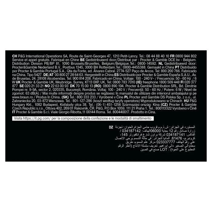 Braun HC5510 Cortapelos Inalámbrico, 50 min, 9 ajustes, Negro 3