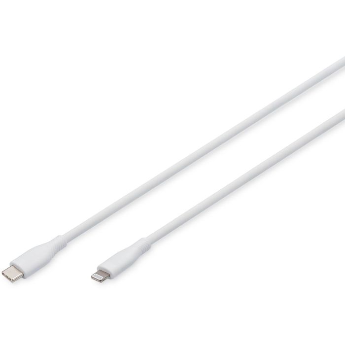 DIGITUS USB 2.0 Kabel Typ C-Lightning Silikon 0.5m MFI weiß 0 DIGITUS USB 2.0 Kabel Typ C-Lightning Silikon 0.5m MFI weiß 0