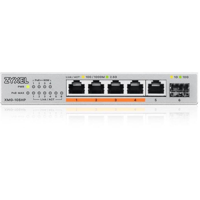 Zyxel Switch MG-105HP, 5 Puertos 2.5G Ethernet, PoE No Administrado 70W 2 Zyxel Switch MG-105HP, 5 Puertos 2.5G Ethernet, PoE No Administrado 70W 2