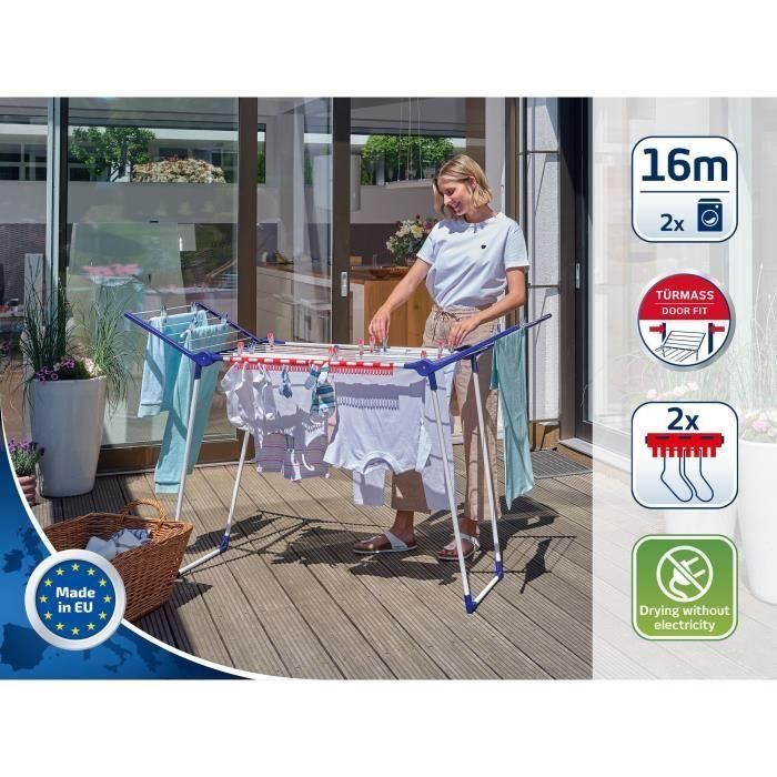Leifheit Pegasus 160 Solid Slim Secadora Independiente con Patas – Tendedero de Ropa 16m – Alas Altura 1.07m Ropa Larga – 2 Soportes Ropa Pequeña 1 Leifheit Pegasus 160 Solid Slim Secadora Independiente con Patas – Tendedero de Ropa 16m – Alas Altura 1.07m Ropa Larga – 2 Soportes Ropa Pequeña 1