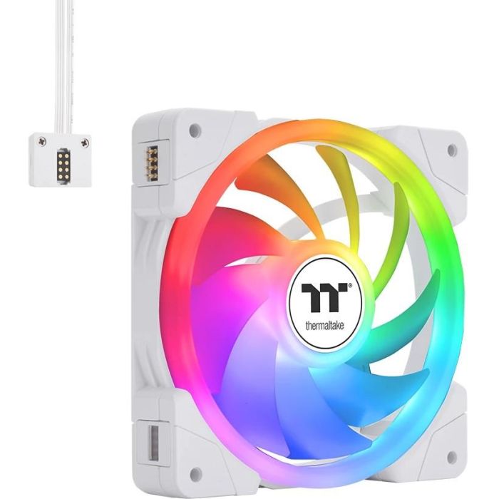 Thermaltake SWAFAN EX14 ARGB Ventilador PC 140mm Blanco - Pack 3 Unidades TT Premium Edition 2 Thermaltake SWAFAN EX14 ARGB Ventilador PC 140mm Blanco - Pack 3 Unidades TT Premium Edition 2