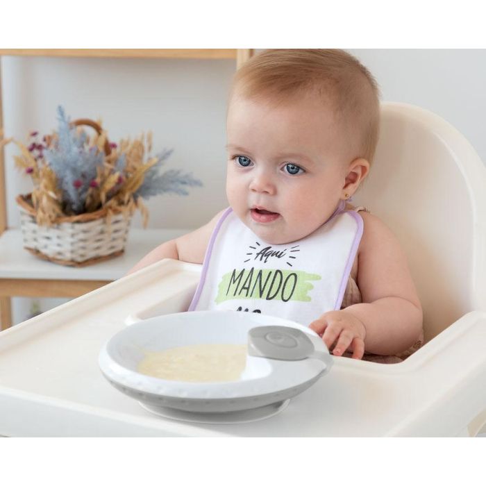 KioKids Plato Térmico para Bebés con Ventosa Antivuelco - Mantiene Comida Caliente, Color Gris Geogrey +4 Meses 1 KioKids Plato Térmico para Bebés con Ventosa Antivuelco - Mantiene Comida Caliente, Color Gris Geogrey +4 Meses 1
