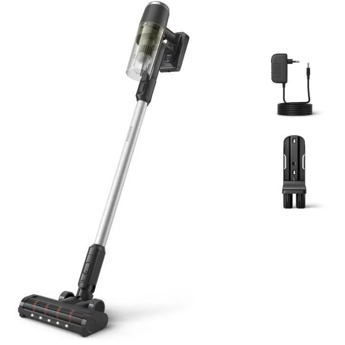 Philips XC3033/01 Aspiradora Vertical Inalámbrica PowerCyclone 8 Hasta 60 Minutos Duración Batería Verde Cargo 1